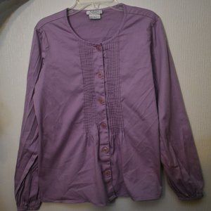 Lavender Button Down Blouse - Van Heusen